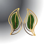 Ohrring Folha verde
